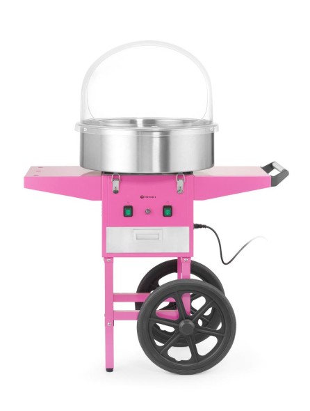 Urządzenie do waty cukrowej z wózkiem, HENDI, Pastelowy różowy, 220-240V/1130W, 948x520x(H)914mm