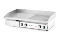 Płyta grillowa w połowie żebrowana, HENDI, Budget Line, 1/2 gładka, 1/2 ryflowana, 400V/4400W, 720x460x(H)241mm