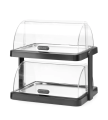 Podwójna witrynka chłodząca roll-top Duo UNIQ, HENDI, czarny, 480x355x(H)480mm