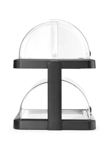 Podwójna witrynka chłodząca roll-top Duo UNIQ, HENDI, czarny, 480x355x(H)480mm