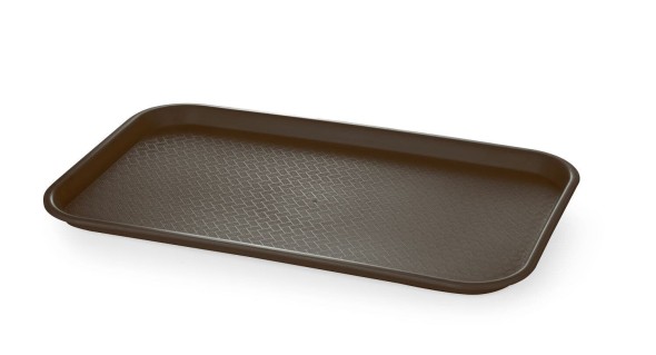 Taca fast food z polipropylenu GN 1/1, AmerBox, GN 1/1, brązowy, 530x325x(H)20mm, Prostokątny