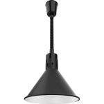 Lampa do podgrzewania potraw wisząca, czarna, Stalgst 0,25kW, Ø275x(H)248 mm