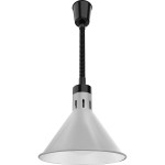 Lampa do podgrzewania potraw wisząca, srebrna, Stalgst 0,25kW, Ø275x(H)248 mm