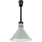 Lampa do podgrzewania potraw wisząca, zielona, Stalgst 0,25kW, Ø275x(H)248 mm